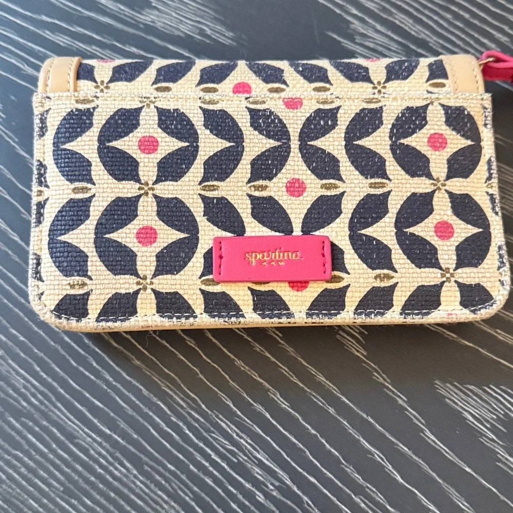 Spartina 449 Maritime Crossbody Purse Matching Wristlet Wallet Pink Navy - Picture 9 of 16